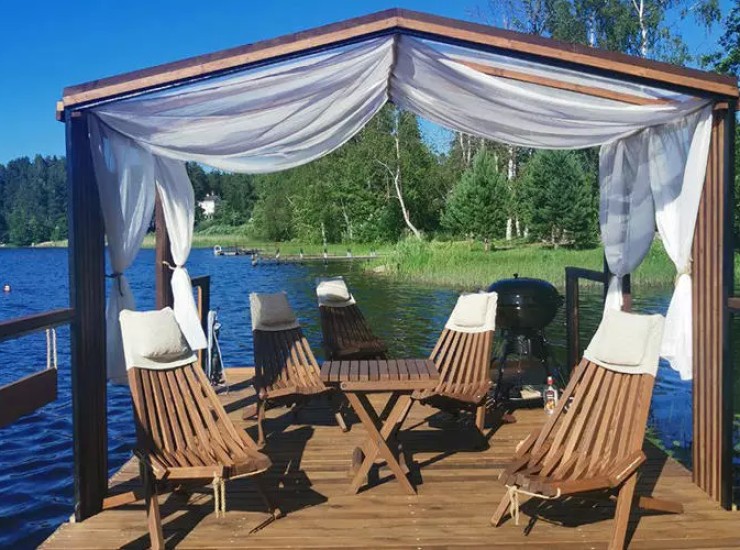 Аренда беседки на воде